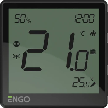 Engo Controls ENGO EONE-16B – išmanus laidinis Wi-Fi termostatas, 16 A, 230 V, juodas