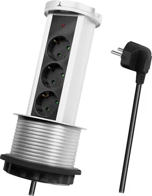 Buitinis ilgintuvas Logilink Flush-Mount Socket, 1.5 mm², 1.8 m, 3 lizdų