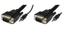 Kabelis MicroConnect D-Sub (VGA) - D-Sub (VGA) + Jack 3.5mm 3m juoda (MONGG3BMJ)