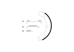 TEXTAR 91066800 Brake shoe set kaina
