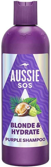 AUSSIE SOS BLONDE & HYDRATE violetinė Šampūnas 300 ml