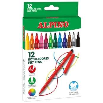 Flomasteriai ALPINO, 12 sp.