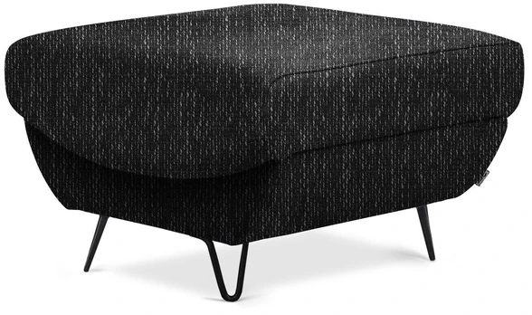 Pufas Silva Marte 10, juodas, 67 cm x 67 cm x 42 cm