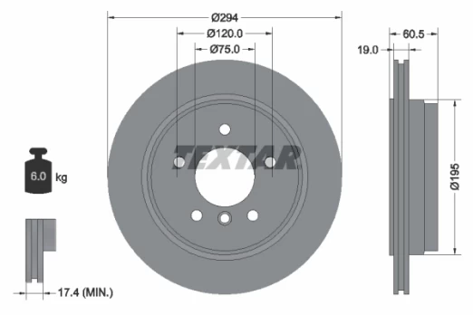 TEXTAR 92141703 Brake Disc