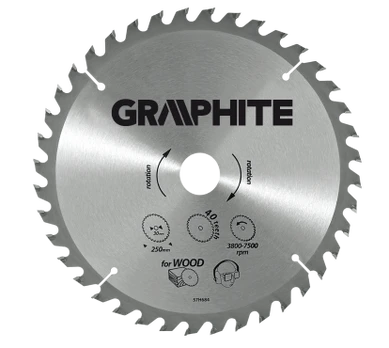 Graphite Grafitinis diskinio pjūklo diskas 130x30mm, 30 dantų - 55H602