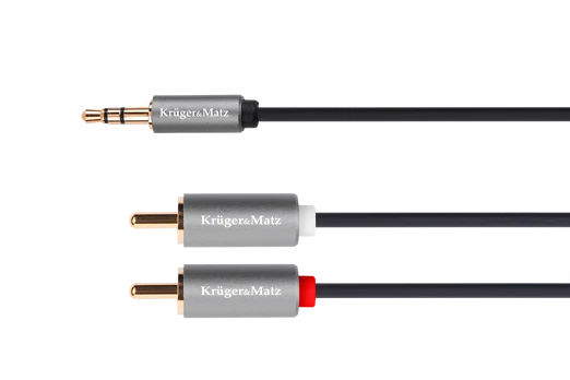 Kruger & Matz Basic 2RCA - AUX 3.5mm kabelis 3m