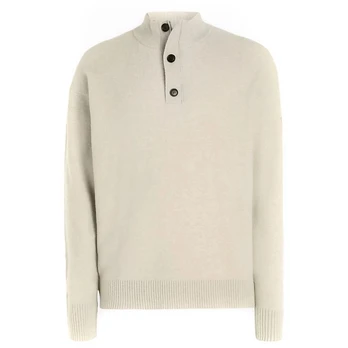 Sportinis nertinis vyrams, Pilka, Lycra blend button quarter zip