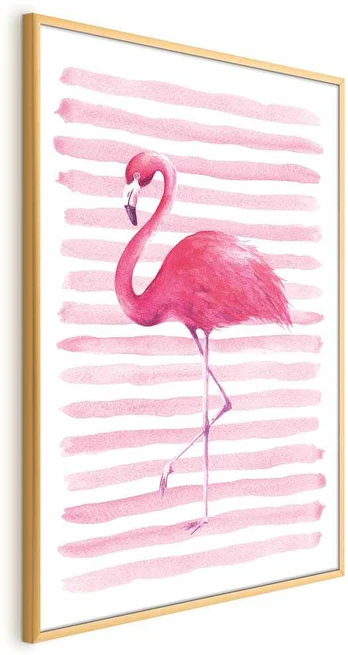 Artgeist Plakatas - Flamingo and Stripes