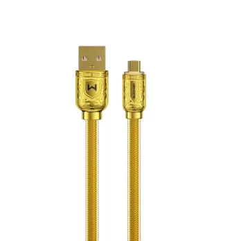 WK Design Sakin Series fast charging cable | USB data transmission - microUSB 6A 1m gold (WDC-161)
