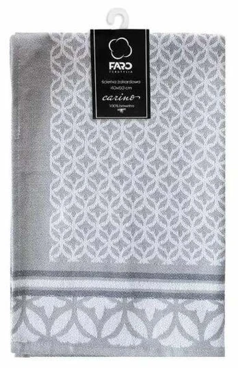Virtuvinis rankšluostis Carino SDA-14, baltas/pilkas, 60 cm x 40 cm