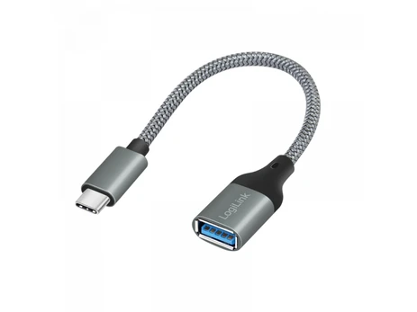 LogiLink USB 3.2 Gen1 Type-C Adapter, C/M zu USB-A/F, OTG, Aluminium 0,15m