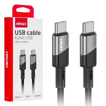 USB-C - USB-C 60W 100 cm „FullLINK“ įkrovimo laidas AMIO-03926
