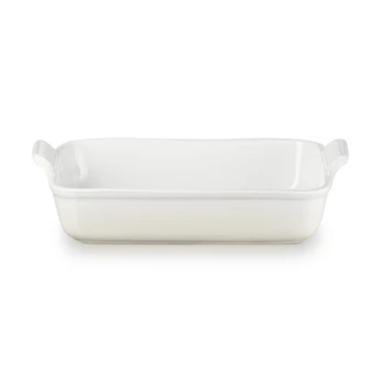 "Le Creuset" stačiakampio formos "Heritage Stoneware" 32x24cm | 4L balta