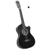 Akustinė gitara, juodos spalvos, 38", 6 stygos kaina