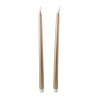 Woskowane świece stołowe su LED, 38 cm