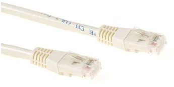 ACT Ivory 25 meter U/UTP CAT6 patch cable with RJ45 connectors