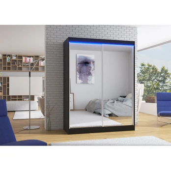 Sliding wardrobe with mirror and lighting LED FLOREST 150