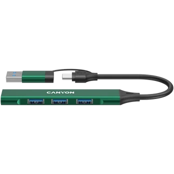 CANYON hub DS-02 4in1 USB-A/C Green | CNS-TDS02GR