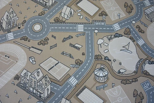 Rugsx vaikiškas kilimas Street, 100x300 cm
