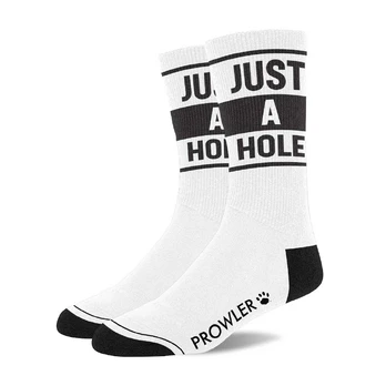 Prowler RED Socks White/Black Classic Style with Swallow Motif, Size M/L