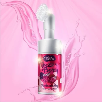 Washabrush Raspberry valomosios veido putos su avietėmis 100 ml