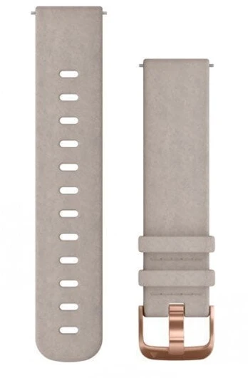 Acc, vivomove HR Replacement Band, Gray Leather, One-size