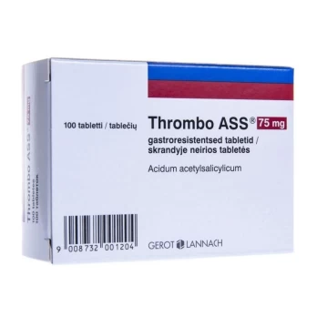 THROMBO ASS 75 mg skrandyje neirios tabletės N100