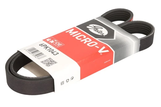 V formos rumbuoti diržai GATES 6PK1043
