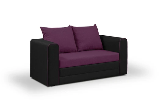 Sofa Beta, 146x60x68 cm, juoda/violetinė