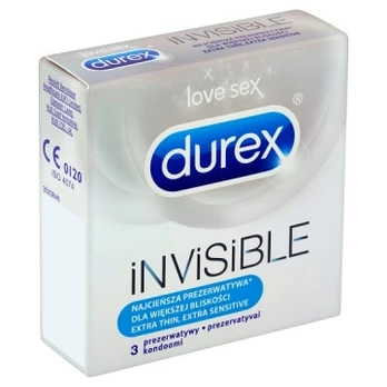 Durex Invisible 3 vnt. dėžutė
