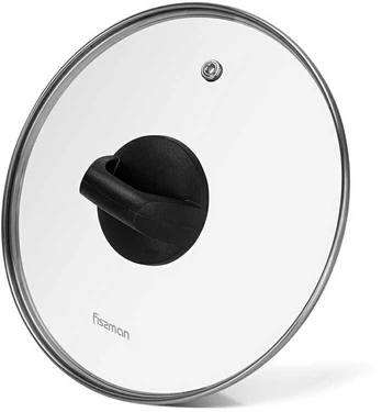 Fissman Stiklinis dangtelis 20 cm, juodas
