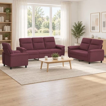 Sofa Sofos komplektas 3 vnt. Violetinė Audinys