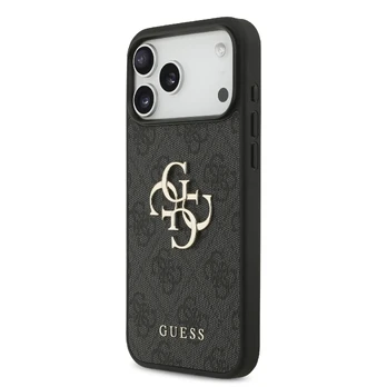 Dėklas Guess 4G Strap 4G Classic Logo do iPhone 17 Pro Max juoda