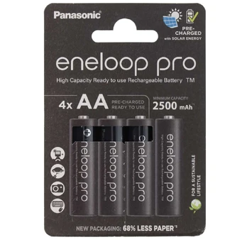 Panasonic Eneloop PRO 2500mAh AA akumuliatorius, 4 vnt. BK-3HCDE/4BE