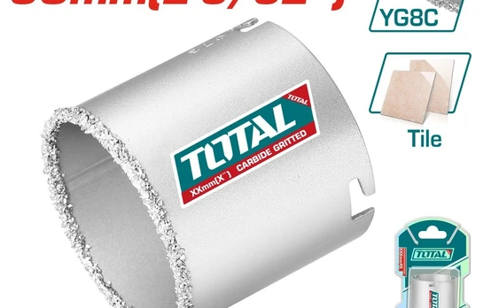 Gręžimo karūnėlė glazūrai TOTAL, YG8C+A3, 53 mm, TAC440531