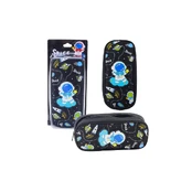 Lean School Pieštukas Case Space Cosmonaut Two Pockets Juodas kaina