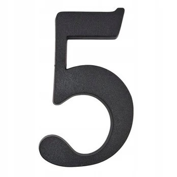 Namo numeris 5, juodas, 19 cm