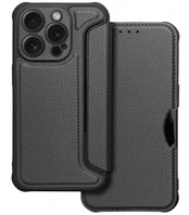 Juodas atverčiamas dėklas Apple iPhone 15 Pro telefonui "Razor Book"