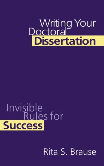 Writing Your Doctoral Dissertation