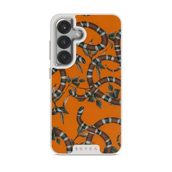 Bitter Apricot - Snake Samsung Galaxy S25 Plus Case, Elite Light (Magnetic) / Silver