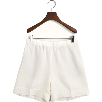 Šortai moterims, Geltona, REL LINEN BLEND PULL ON SHORTS