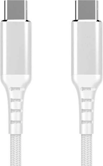 Fuj:tech USB-C - USB-C -kaapeli, 1m, valkoinen