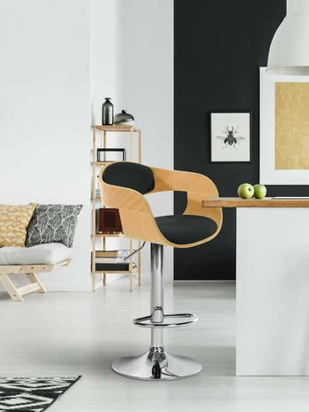 Baro taburetė 'Kingston Leatherette', natūrali/juoda