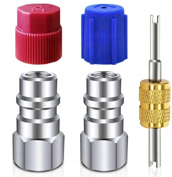 Adapteris R12 į R134a su vožtuvo šerdelių nuėmikliu