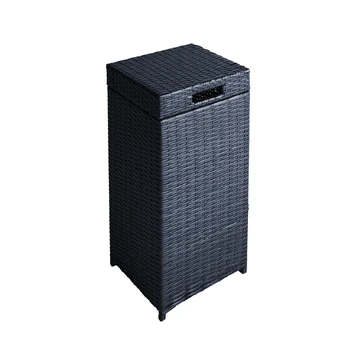 Šiukšlių dėžė WICKER 36x36xH80cm, juoda