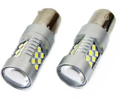 Amio LED lemputė P21W CANBUS Baltos 12V-24V I Atbulinės eigos 2vnt.