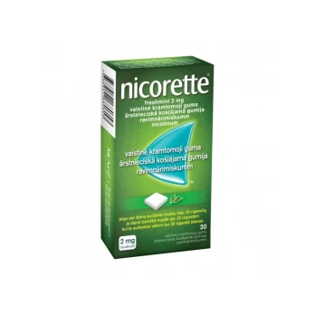 NICORETTE FRESHMINT 2 mg vaistinė kramtomoji guma N30
