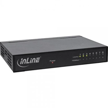 Šakotuvas InLine Gigabit Network Switch 8 prievadų, 1GBit/s, stalinis, be ventiliatoriaus