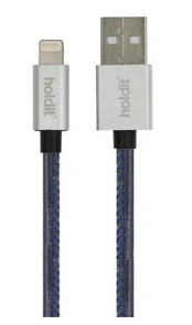 USB kabelis Holdit USB- A - Žaibas 1 m mėlyna (612663)