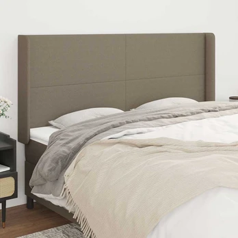 Galvūgalis su auselėmis, taupe, 183x16x118/128cm, audinys